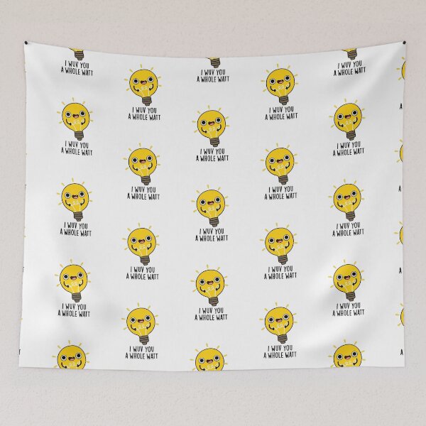Item preview, I Wuv You A Whole Watt Funny Love Puns  designed and sold by punnybone.