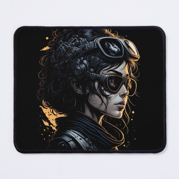 Item preview, Pilot Woman Steampunk Style Vintage Portrait designed and sold by SoccaTamam.