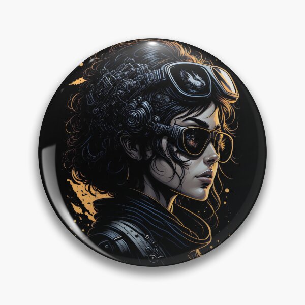 Item preview, Pilot Woman Steampunk Style Vintage Portrait designed and sold by SoccaTamam.