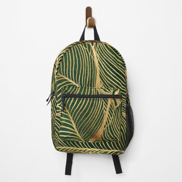 Item preview, Gold Leaves Forest Green Elegant Pattern designed and sold by NdesignTrend.
