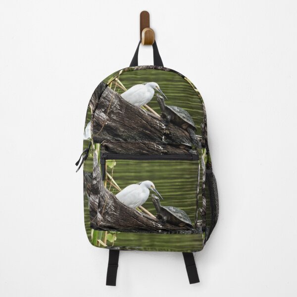 Item preview, Unusual friends egret and turtle designed and sold by Mark Grimsley.