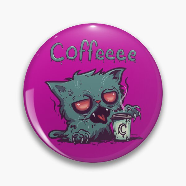 Item preview, Coffeee Zombie Cat (text) designed and sold by KilkennyCat Art.