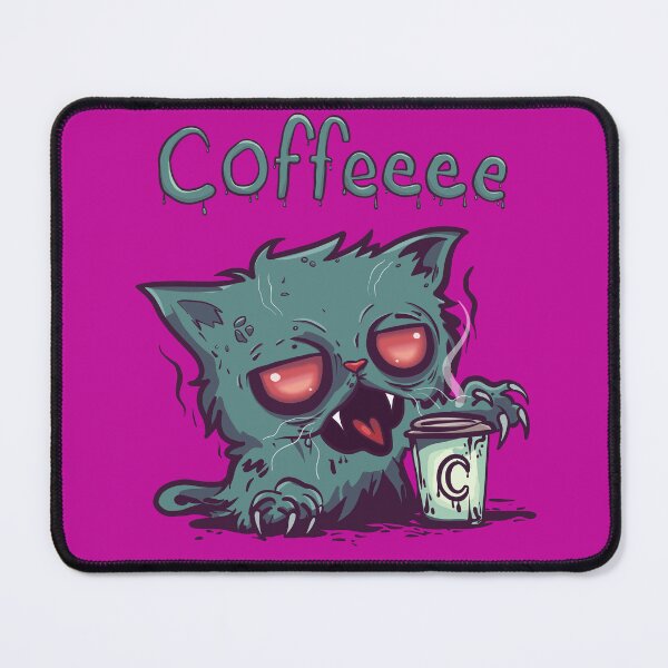 Item preview, Coffeee Zombie Cat (text) designed and sold by KilkennyCat Art.