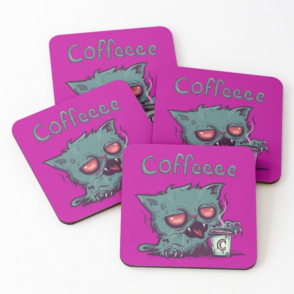 Item preview, Coffeee Zombie Cat (text) designed and sold by KilkennyCat Art.