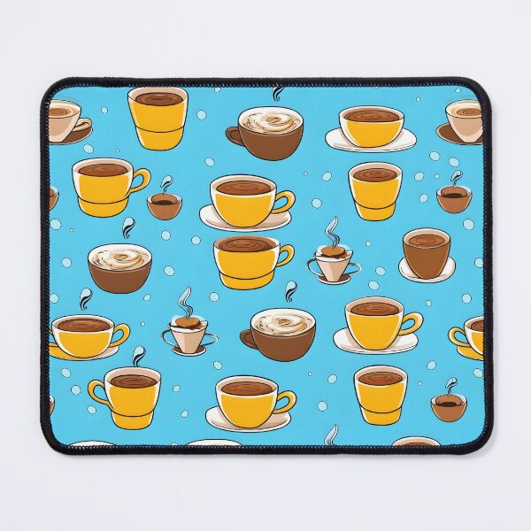 Item preview, Coffee Bliss | Cups of Coffee Pattern on Light Blue Background designed and sold by BNCH44.