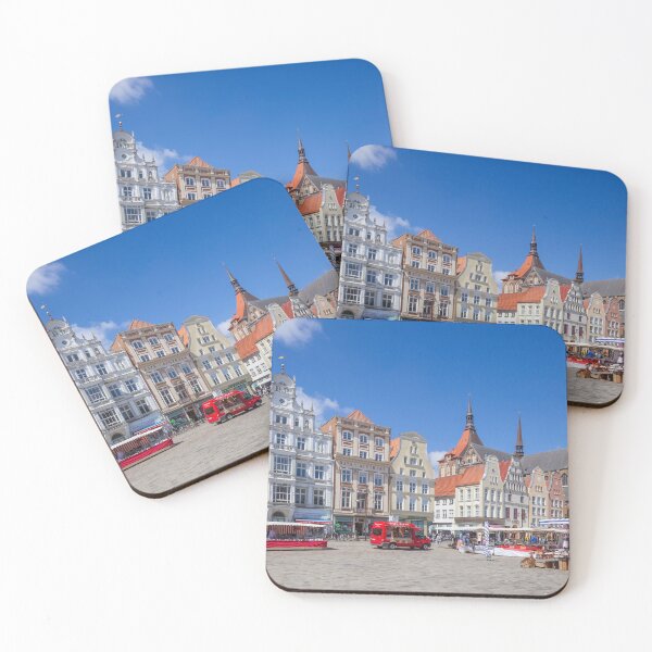 Item preview, New market with historic gabled houses and St. Mary's Church, Rostock designed and sold by Torsten  Krüger.