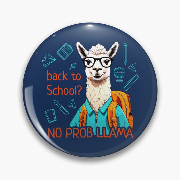 Item preview, Positive Llama with Glasses and School Backpack | Back to School Llama designed and sold by Niktarka.