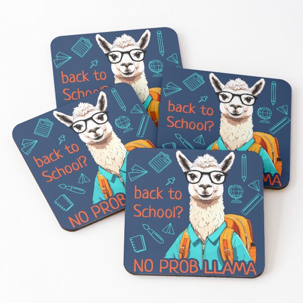 Item preview, Positive Llama with Glasses and School Backpack | Back to School Llama designed and sold by Niktarka.