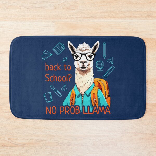 Item preview, Positive Llama with Glasses and School Backpack | Back to School Llama designed and sold by Niktarka.