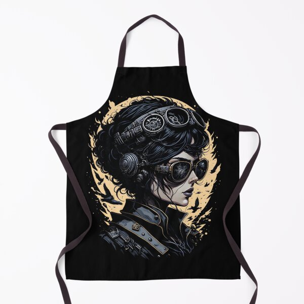 Item preview, Steampunk Aesthetic Pilot Woman Portrait designed and sold by SoccaTamam.