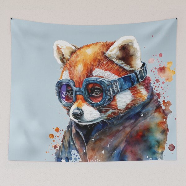 Item preview, Red Panda Watercolor Portrait designed and sold by Sturdust.
