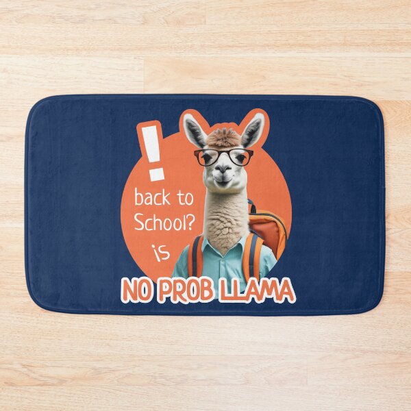 Item preview, Positive Llama with Glasses and School Backpack | Back to School Llama | school is no prob llama designed and sold by Niktarka.