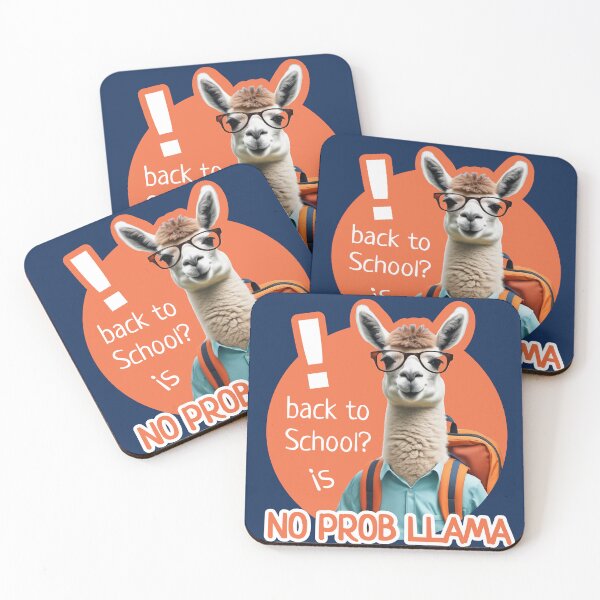 Item preview, Positive Llama with Glasses and School Backpack | Back to School Llama | school is no prob llama designed and sold by Niktarka.