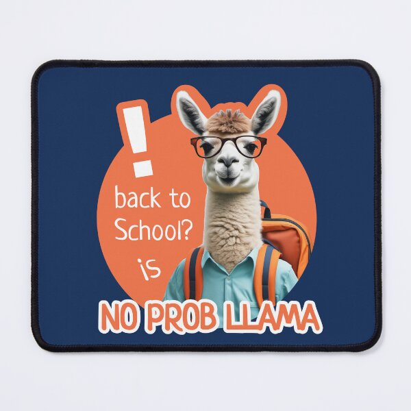 Item preview, Positive Llama with Glasses and School Backpack | Back to School Llama | school is no prob llama designed and sold by Niktarka.