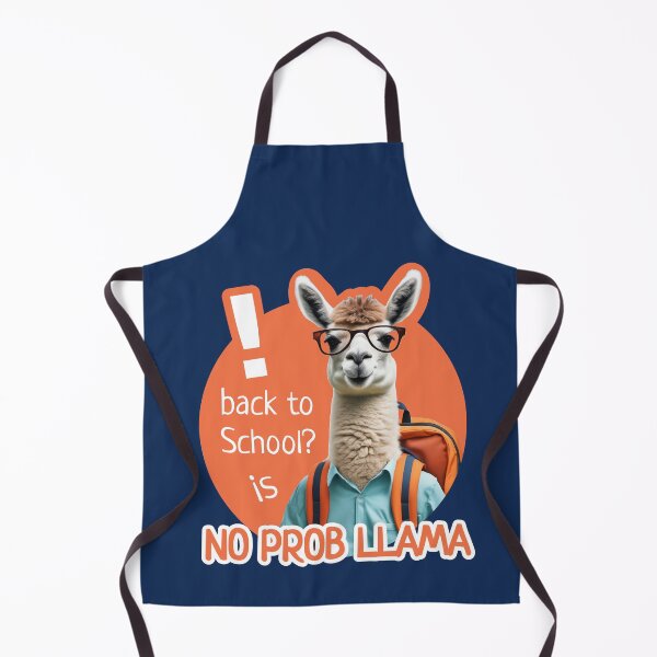 Item preview, Positive Llama with Glasses and School Backpack | Back to School Llama | school is no prob llama designed and sold by Niktarka.