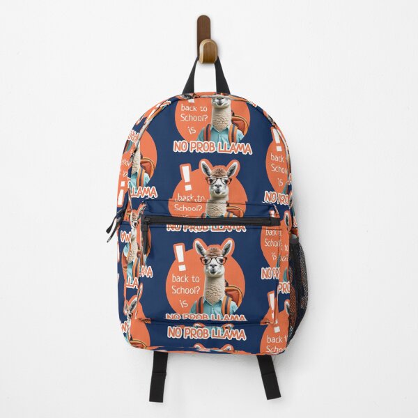 Item preview, Positive Llama with Glasses and School Backpack | Back to School Llama | school is no prob llama designed and sold by Niktarka.
