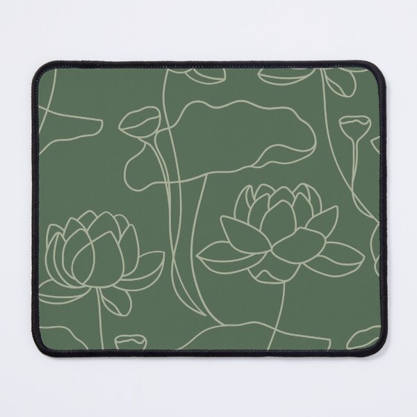 Item preview, green lotus outline designed and sold by eshaaldesigns.