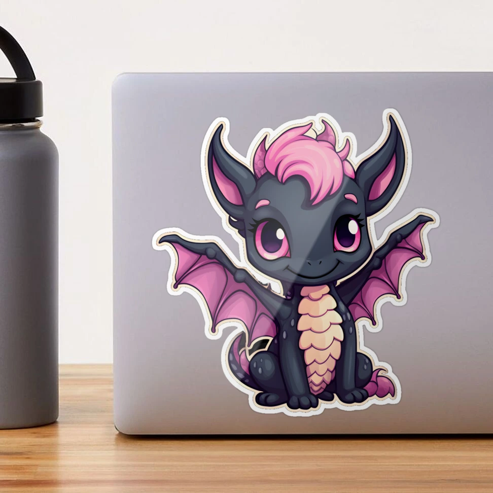  Dragon Stickers Black & Pink, Set of 24 Stickers, Dragon  Stickers, Waterproof Sticker, Journal Sticker, Die Cut Sticker, Mythical  Stickers, Fantasy Stickers, Dragon Lover Stickers, Dragons (matte, 1.5) :  Office Products