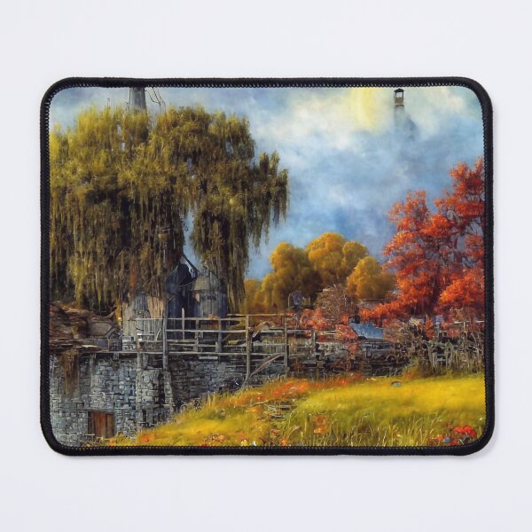 Item preview, Old watermill and water tower designed and sold by M-Y-A-R-T-.