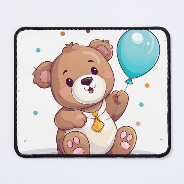 Item preview,  Bear with Balloon Sticker designed and sold by ArtMotionFlow.