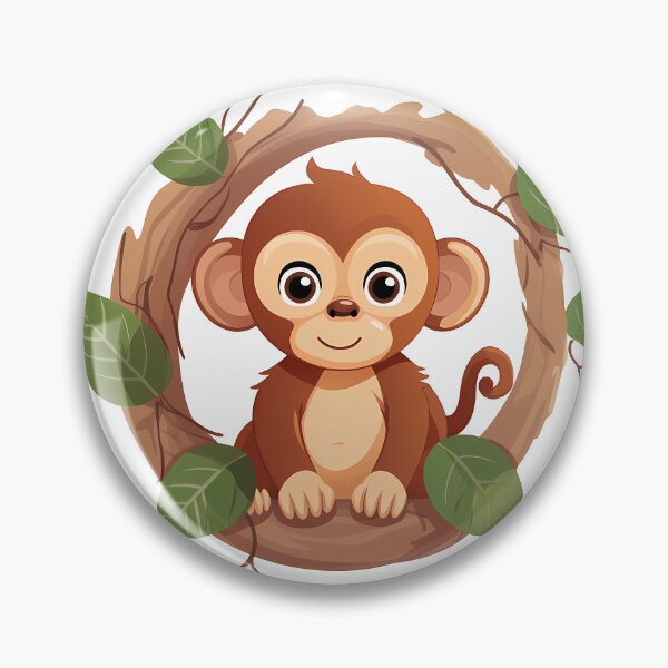 Item preview, Cute Monkey Sticker designed and sold by ArtMotionFlow.