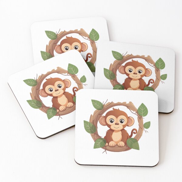 Item preview, Cute Monkey Sticker designed and sold by ArtMotionFlow.