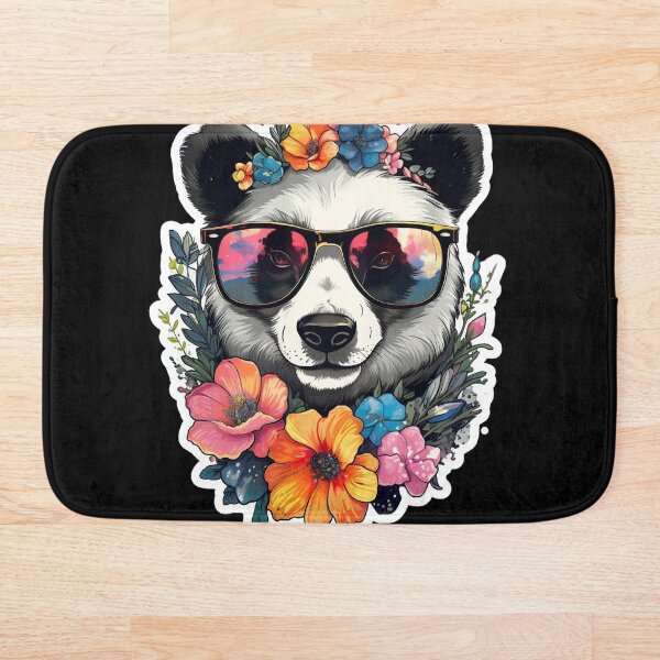 Artikelvorschau, Netter lustiger Panda in Blumen entworfen und verkauft von SoulTints.