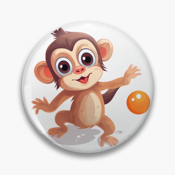 Item preview, Cute Monkey Sticker designed and sold by ArtMotionFlow.