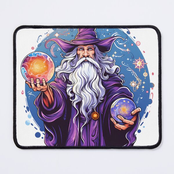 Item preview, Merlin in Violet Sticker designed and sold by ArtMotionFlow.