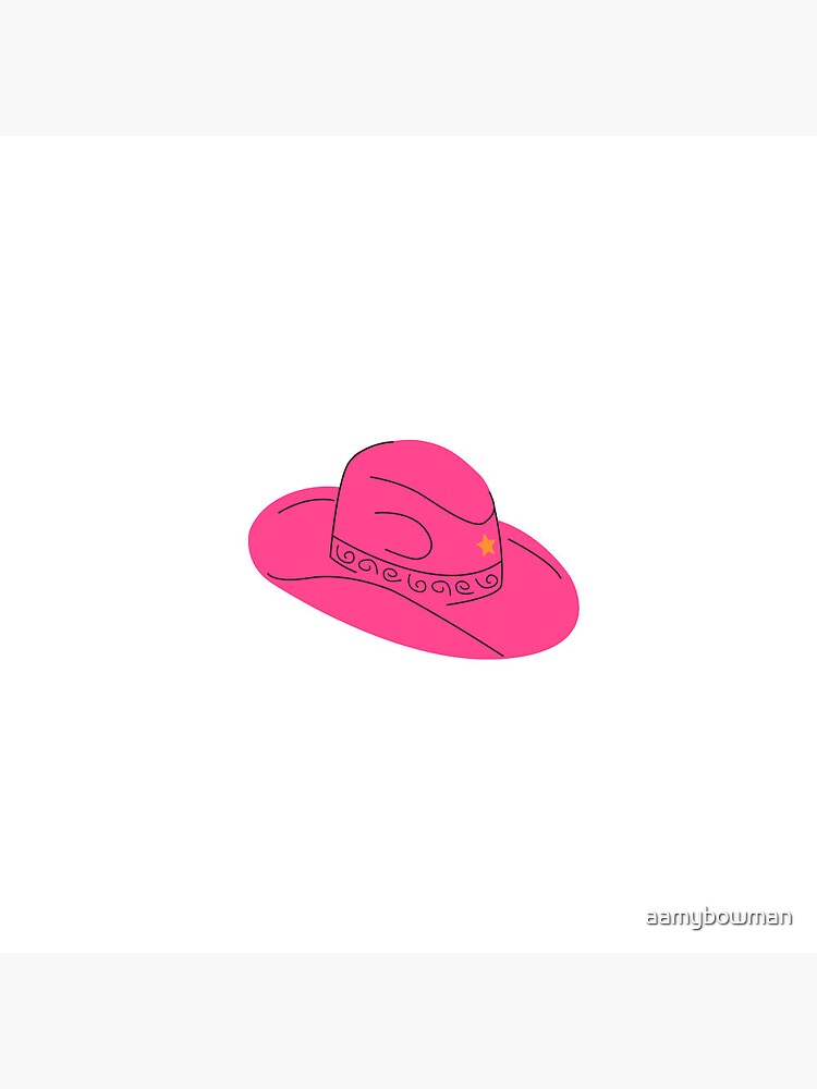 Cowboy/cowgirl hat - pink cowboy hat Pin for Sale by aamybowman