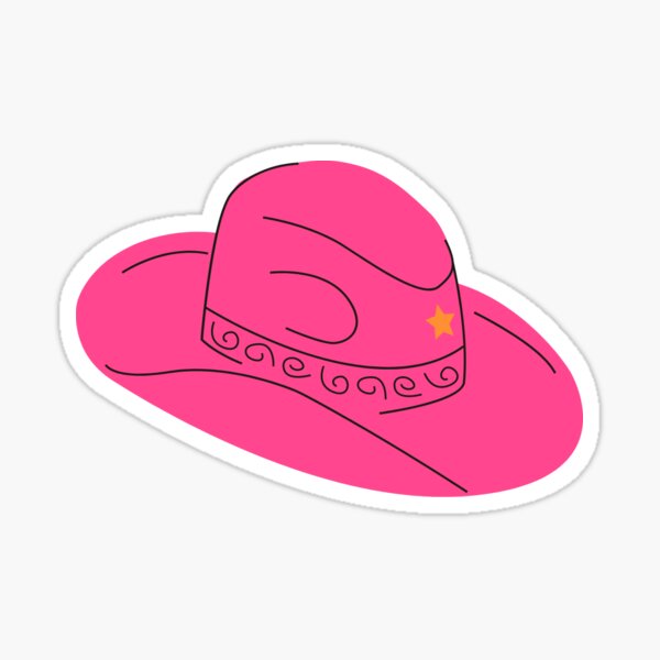 Cowboycowgirl Hat Pink Cowboy Hat Sticker For Sale By Aamybowman Redbubble 3246