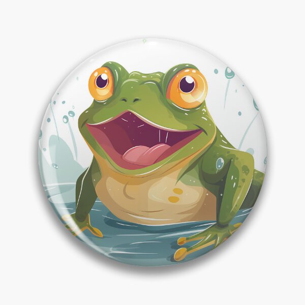 Item preview, Cute Frog Sticker designed and sold by ArtMotionFlow.