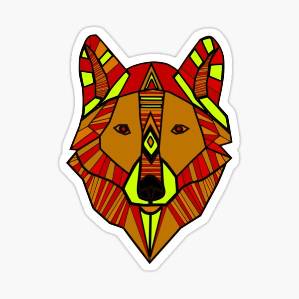 Brauner Wolf Sticker