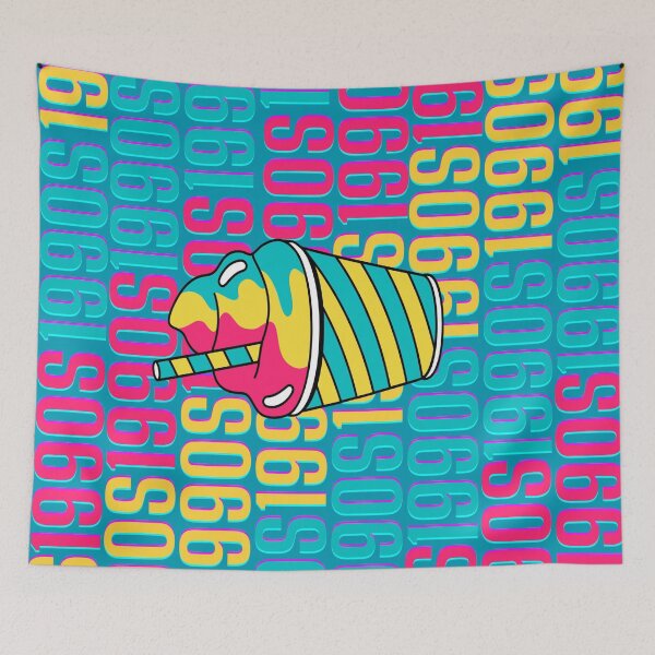 Item preview, 1990s retro design 7 - Teal Background designed and sold by PunjabanJatti.