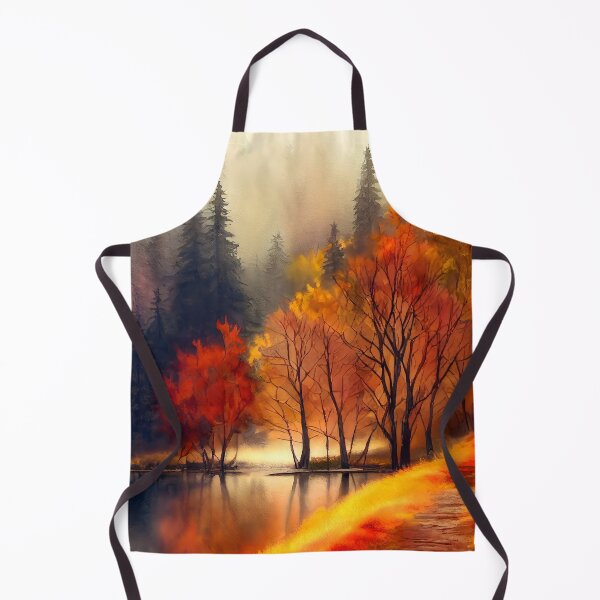 Item preview, Colorful Autumn Landscape Watercolor designed and sold by Art by Lilia.