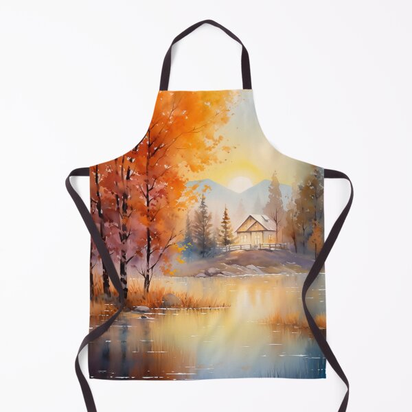 Item preview, Colorful Autumn Landscape Watercolor 1 designed and sold by Art by Lilia.