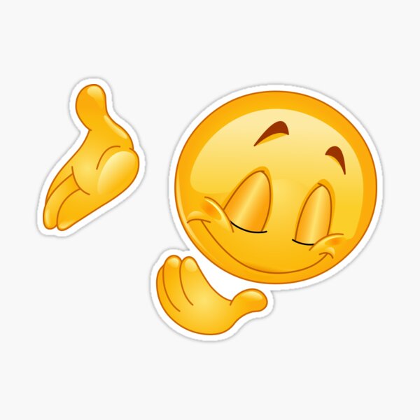 Sticker for Sale mit "Sich verbeugendes Emoticon" von Yael Weiss | Redbubble