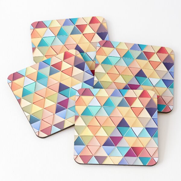 Item preview, Colorful triangles design, vibrant shapes pattern designed and sold by artbelka.