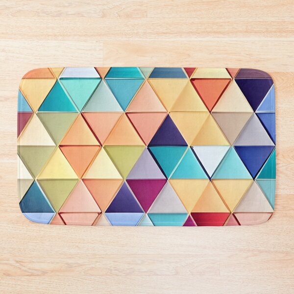 Item preview, Colorful triangles design, vibrant shapes pattern  designed and sold by artbelka.