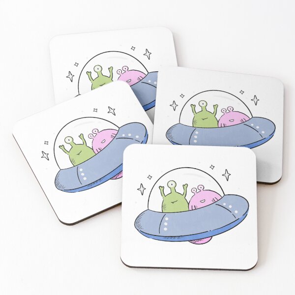 Item preview, alien on UFO designed and sold by eshaaldesigns.