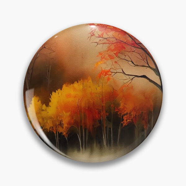 Item preview, Colorful Autumn Landscape Watercolor 2 designed and sold by Art by Lilia.