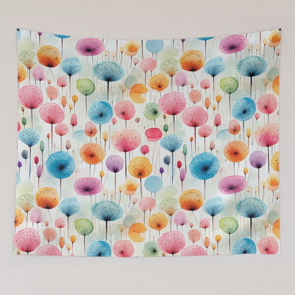 Item preview, pattern seamless water flower colorful,straight vertical designed and sold by sippapas.