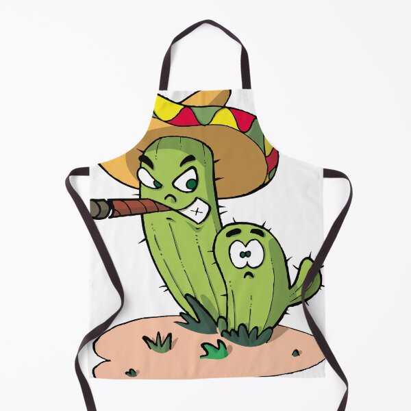 Item preview, Cactus with a cigar and a baby pink cactus designed and sold by Guillaume Desbiolles.