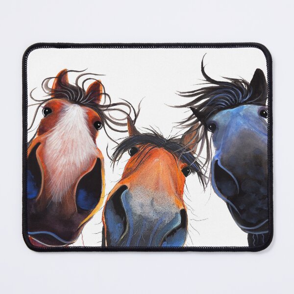 Item preview, HaPPY HoRSe PRiNT ' WHo LeFT THe GaTe OPeN ? ' BY SHiRLeY MacARTHuR designed and sold by Shirley MacArthur Art.