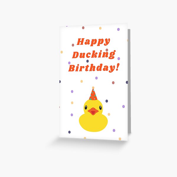 Vista previa del artículo con la obra «Feliz cumpleaños Ducking, tarjeta de cumpleaños y regalos de pato, días de sauce originales», diseñado y vendido por avit1.