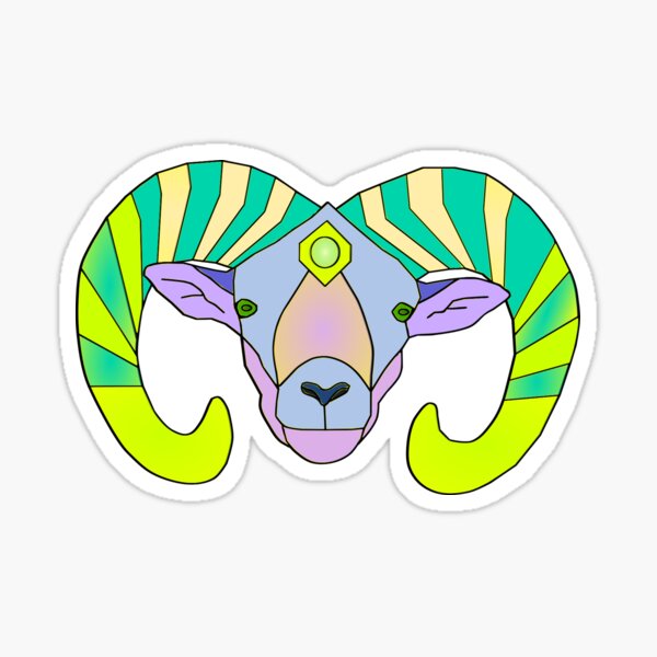 Gelber Widder Sticker