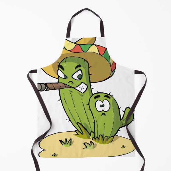 Item preview, Cactus with cigar and baby cactus sepia designed and sold by Guillaume Desbiolles.