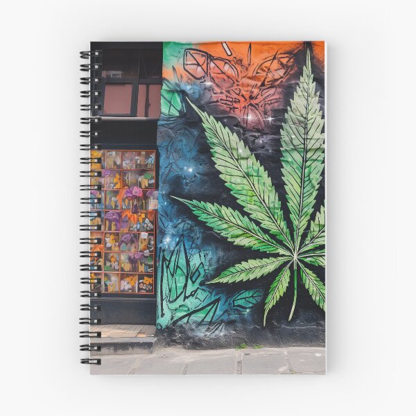 Item preview, grafitis de hojas de marihuana designed and sold by Imaginarium888.