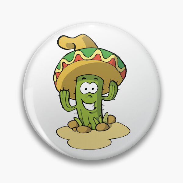 Item preview, Smiling cactus with a large sombrero sepia designed and sold by Guillaume Desbiolles.