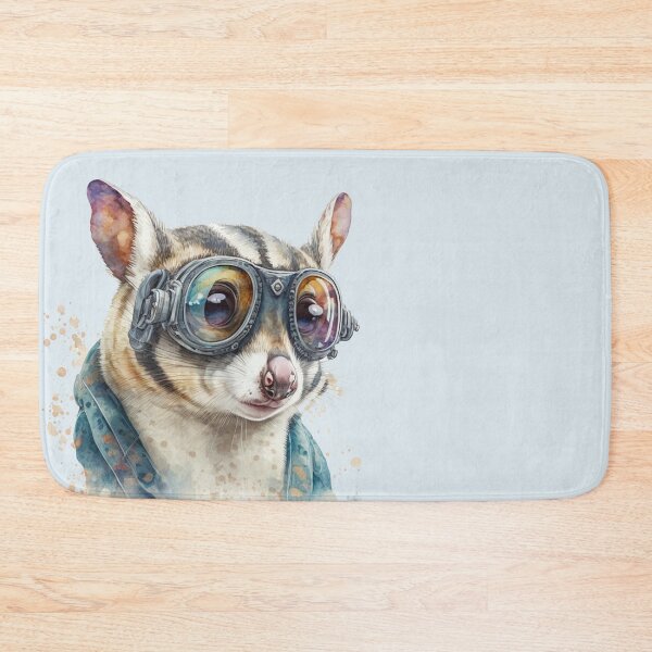 Item preview, Sugar Glider Wearing Goggles Watercolour Portrait designed and sold by Sturdust.